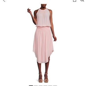 Elegant Pink Sleeveless Dress